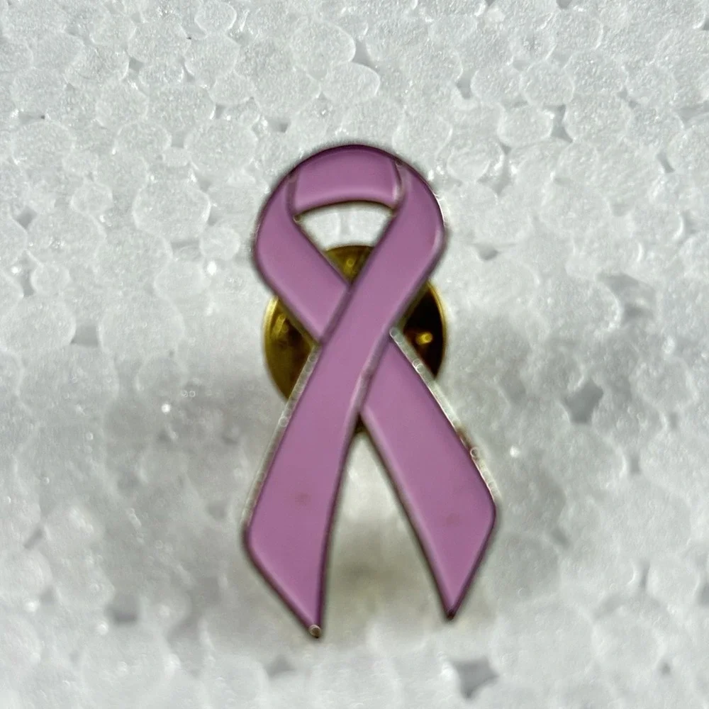 Lot 3 VTG Pink Ribbon Awareness Pins Breast Cancer Support‎ Enamel & Rhinestone